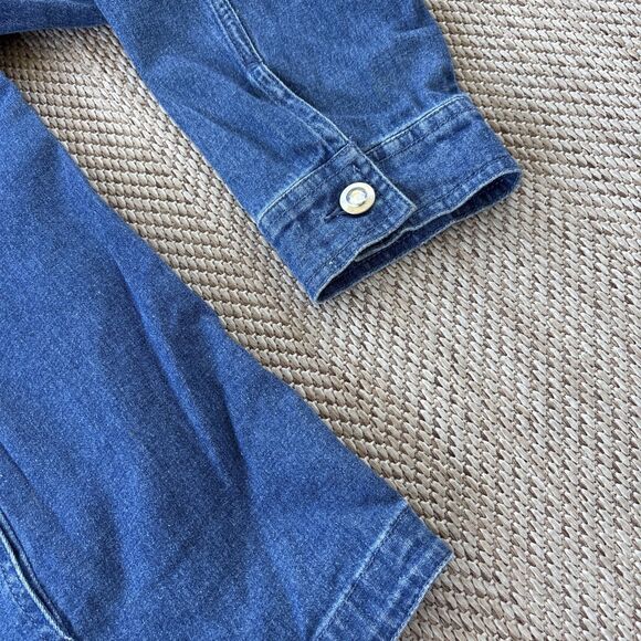 Quacker Factory Sparkle & Shine Motif Jeanne Jacket Size Denim L/XL Measurements - Picture 4 of 6